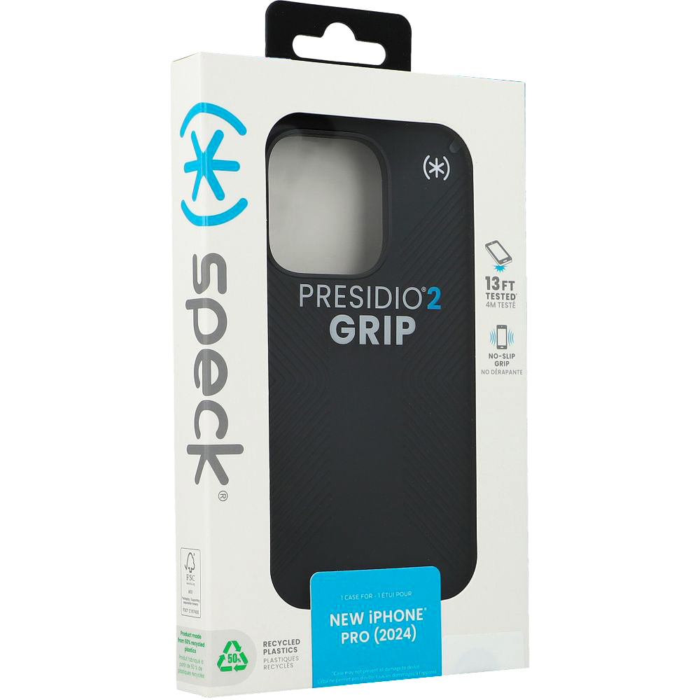 Handyhülle für iPhone 16 Pro, Speck Presidio2 Grip, Schwarz