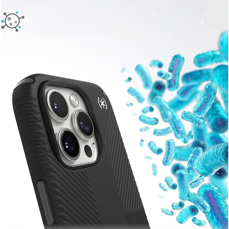 Handyhülle für iPhone 16 Pro, Speck Presidio2 Grip, Schwarz