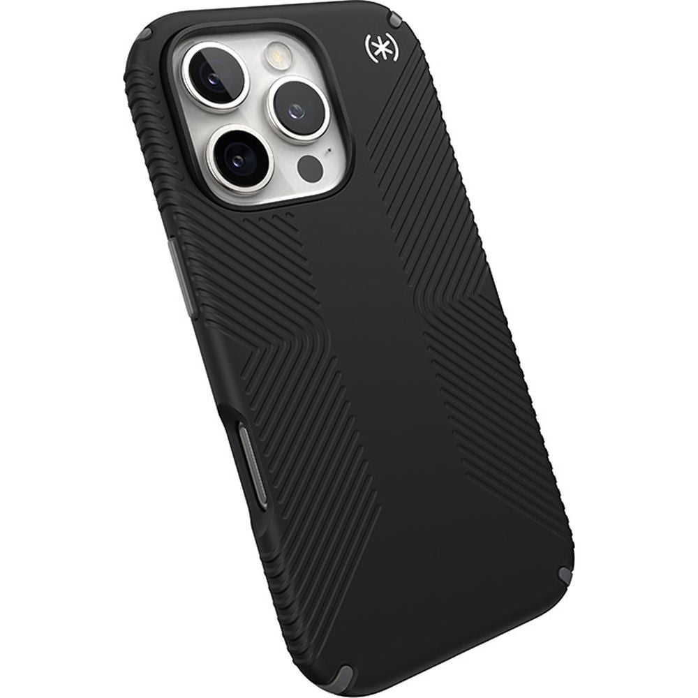 Handyhülle für iPhone 16 Pro, Speck Presidio2 Grip, Schwarz