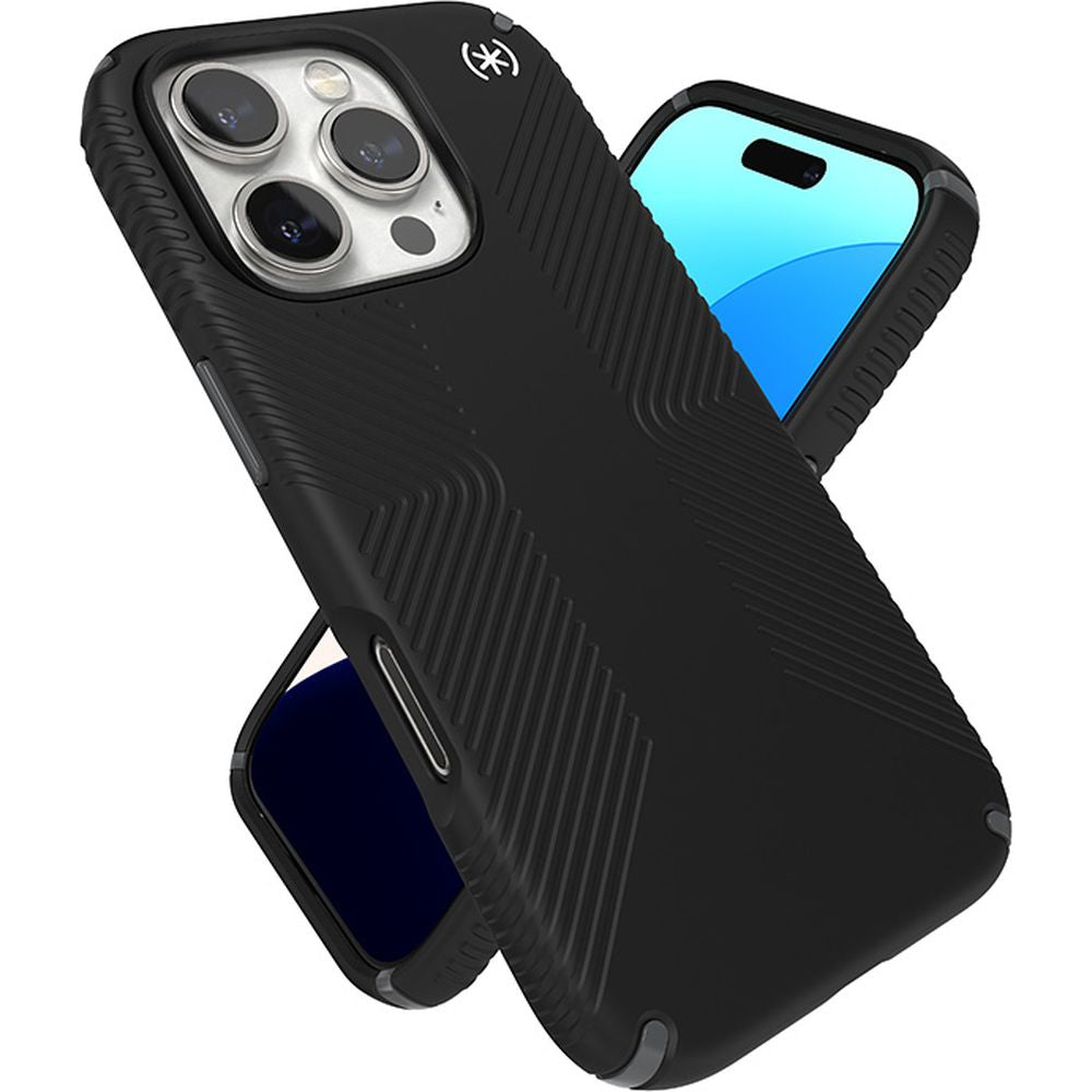Handyhülle für iPhone 16 Pro, Speck Presidio2 Grip, Schwarz