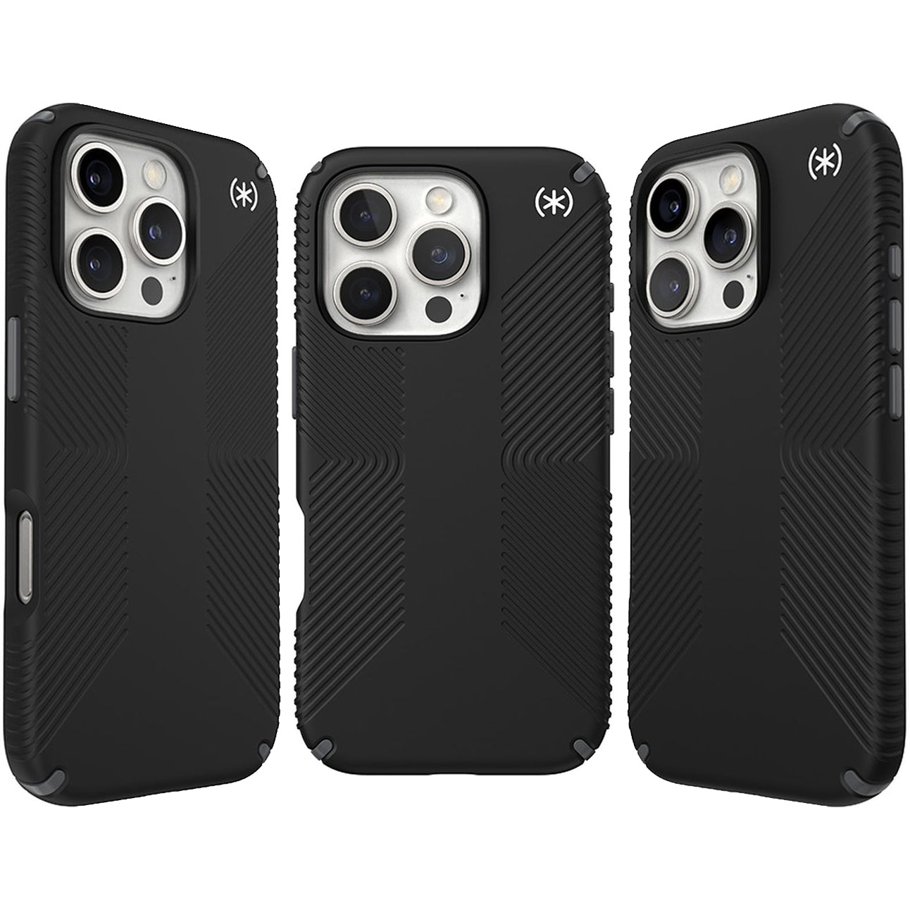 Handyhülle für iPhone 16 Pro, Speck Presidio2 Grip, Schwarz