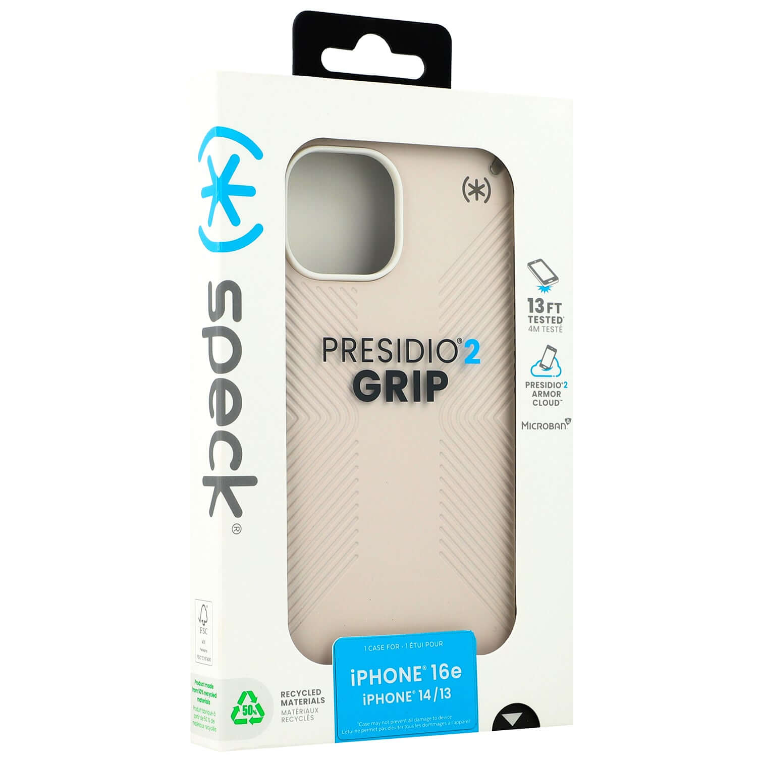 Handyhülle für iPhone 17e / 16e / 14 / 13, Speck Presidio2 Grip, Beige