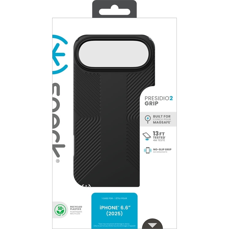 Handyhülle für iPhone Air, Speck Presidio2 Grip, Schwarz