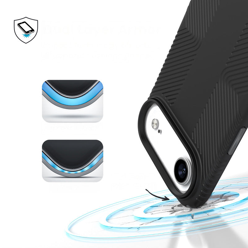 Handyhülle für iPhone Air, Speck Presidio2 Grip, Schwarz