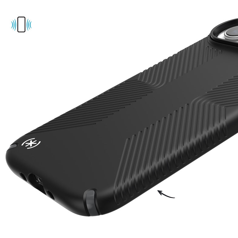 Handyhülle für iPhone Air, Speck Presidio2 Grip, Schwarz