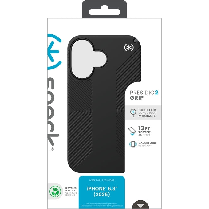 Handyhülle für iPhone 17, Speck Presidio2 Grip, Schwarz
