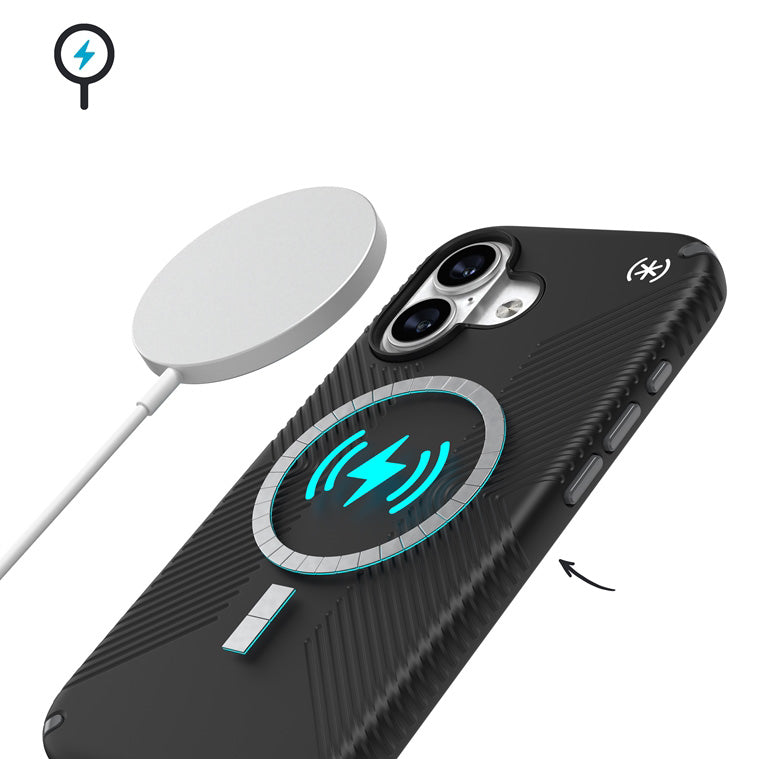 Handyhülle für iPhone 17, Speck Presidio2 Grip, Schwarz
