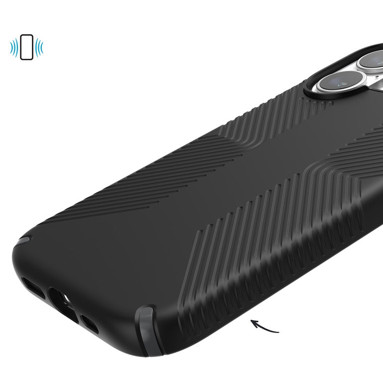 Handyhülle für iPhone 17, Speck Presidio2 Grip, Schwarz