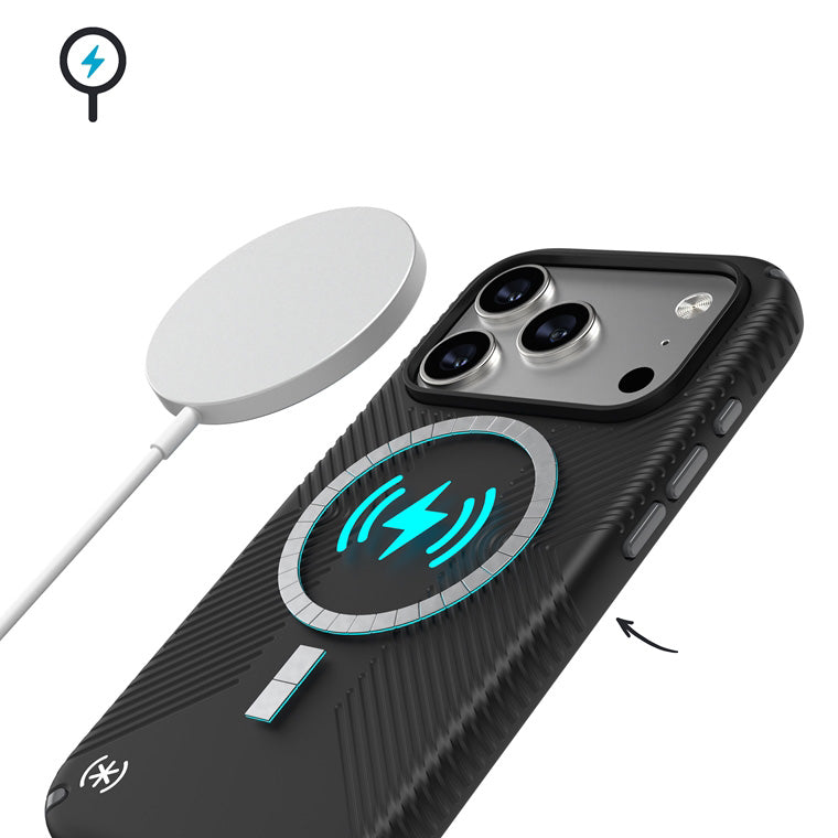 Handyhülle für iPhone 17 Pro, Speck Presidio2 Grip, Schwarz