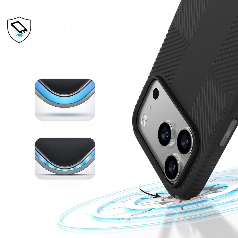 Handyhülle für iPhone 17 Pro, Speck Presidio2 Grip, Schwarz