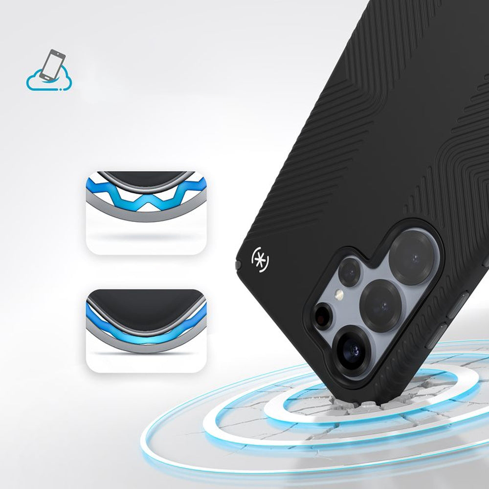 Handyhülle für Galaxy S25 Ultra, Speck Presidio2 Grip Magnet, Schwarz