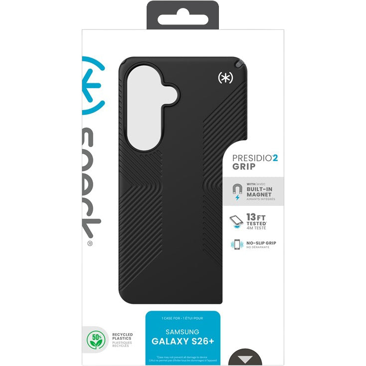Handyhülle für Galaxy S26 Plus, Speck Presidio2 Grip Mag mit MagSafe, Schwarz