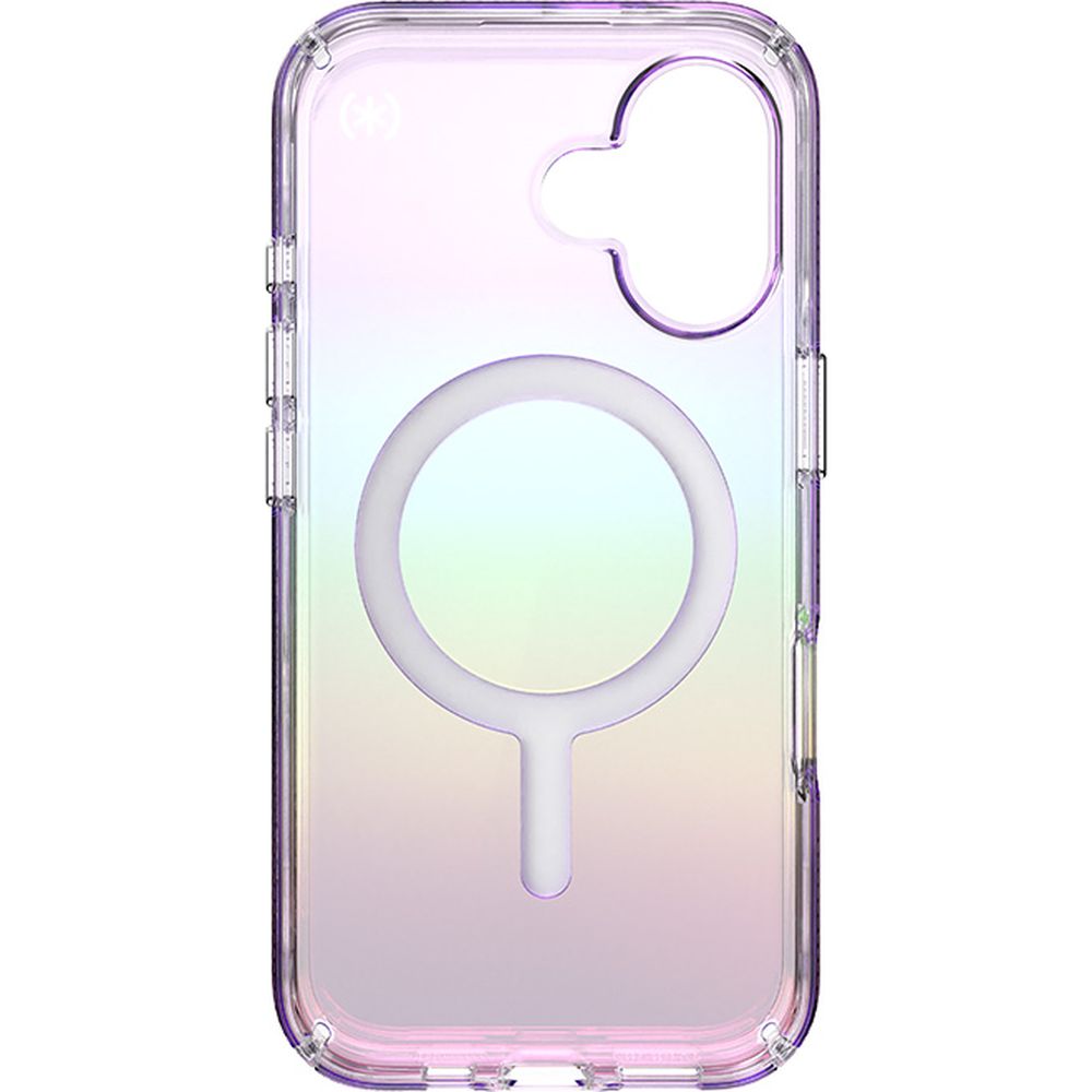 Handyhülle für iPhone 16, Speck Presidio Lux MagSafe, Transparent schillerndes Violett
