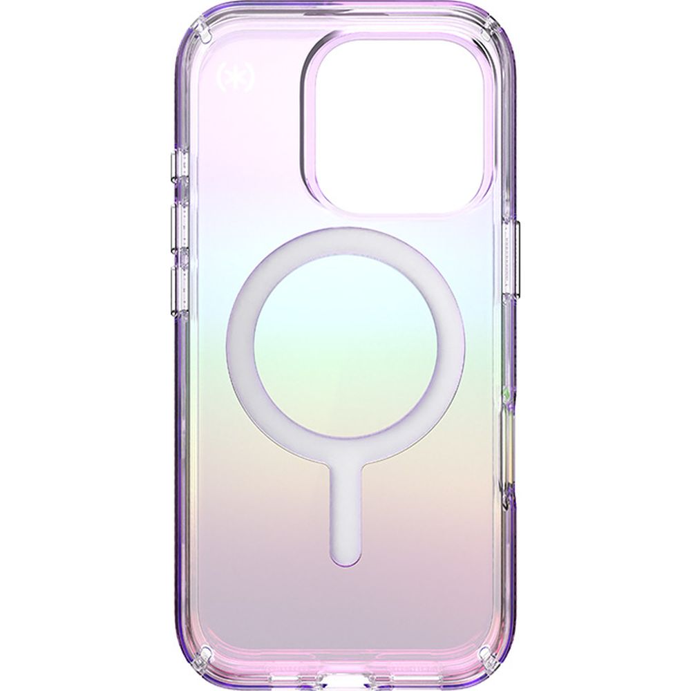 Handyhülle für iPhone 16 Pro, Speck Presidio Lux MagSafe, Transparent schillerndes Violett
