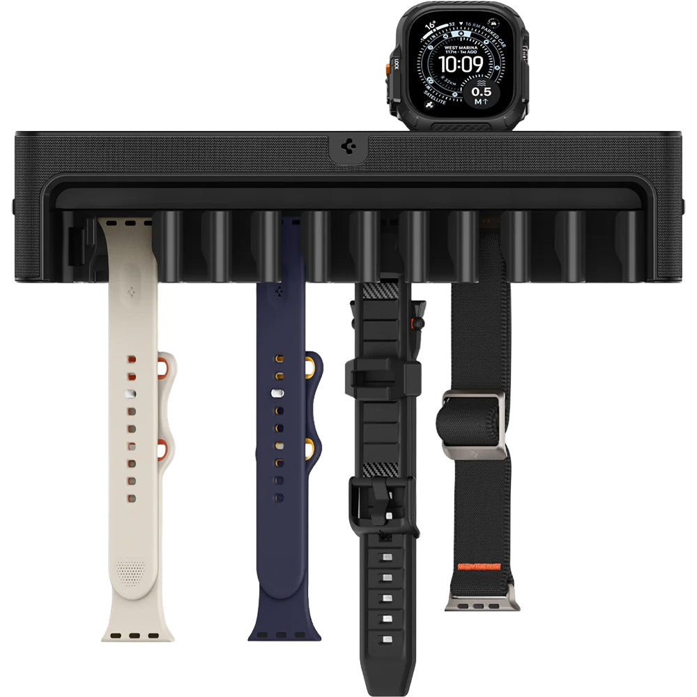 Wandorganizer für Uhrenarmbänder und Smartwatch-Armbänder, Spigen Band Organizer S341, Schwarz