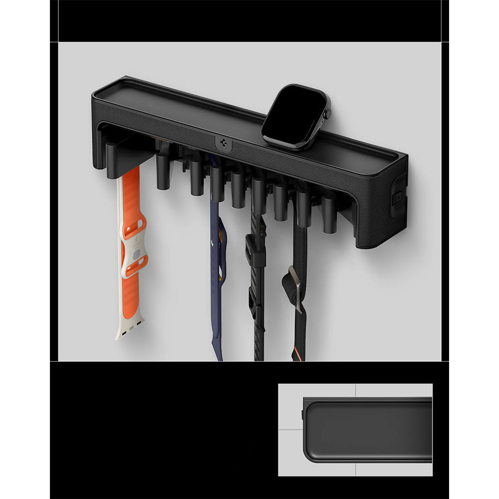 Wandorganizer für Uhrenarmbänder und Smartwatch-Armbänder, Spigen Band Organizer S341, Schwarz
