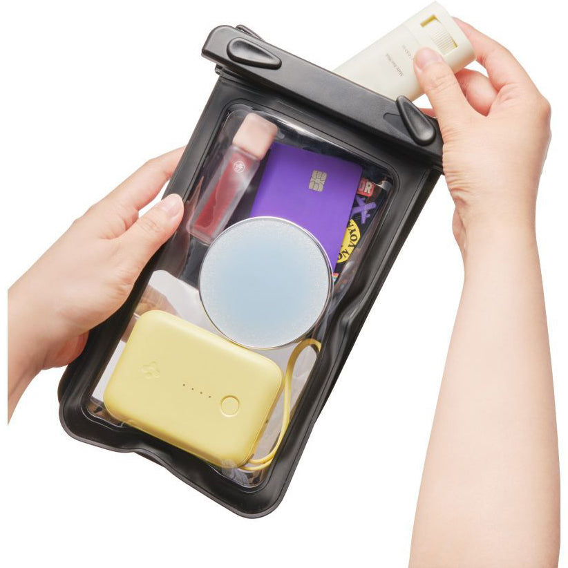 Wasserdichte Hülle Spigen A603 Universal Waterproof Case IPX8 mit separatem Fach für Gegenstände, Schwarz-Matt