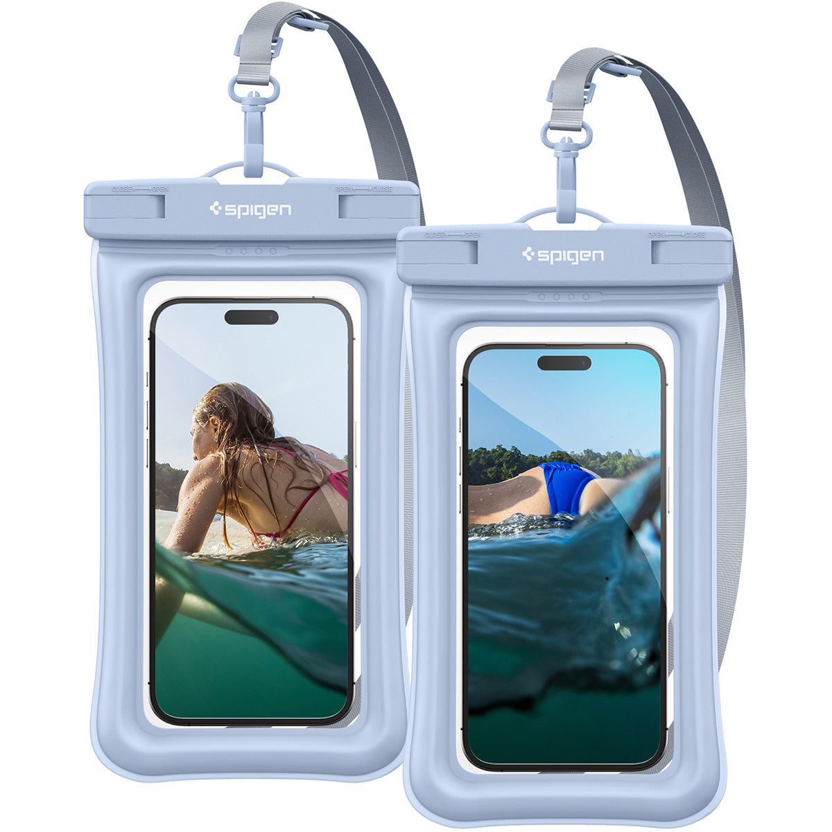 Wasserdichte Schutzhülle Spigen A610 Waterproof Float 2-Pack, Blau