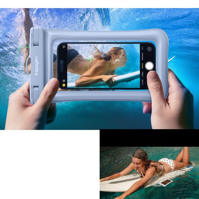Wasserdichte Schutzhülle Spigen A610 Waterproof Float 2-Pack, Blau