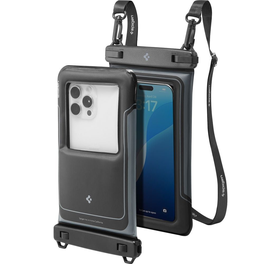 Wasserdichte Handyhülle Spigen A611P Waterproof Float Case 2-Pack, Schwarz