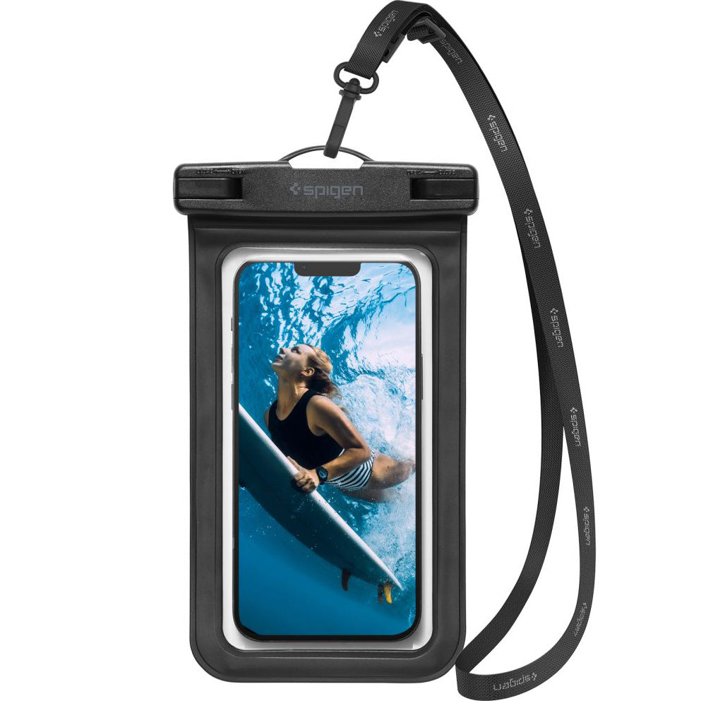 Wasserdichte Schutzhülle + Tashe Spigen A621 Waterproof Case + Bag, Schwarz