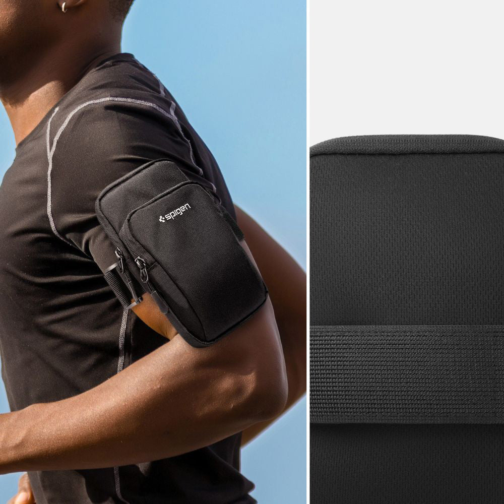 Armbinde für das Telefon, Spigen A702 Dynamic Shield Armband, Schwarz