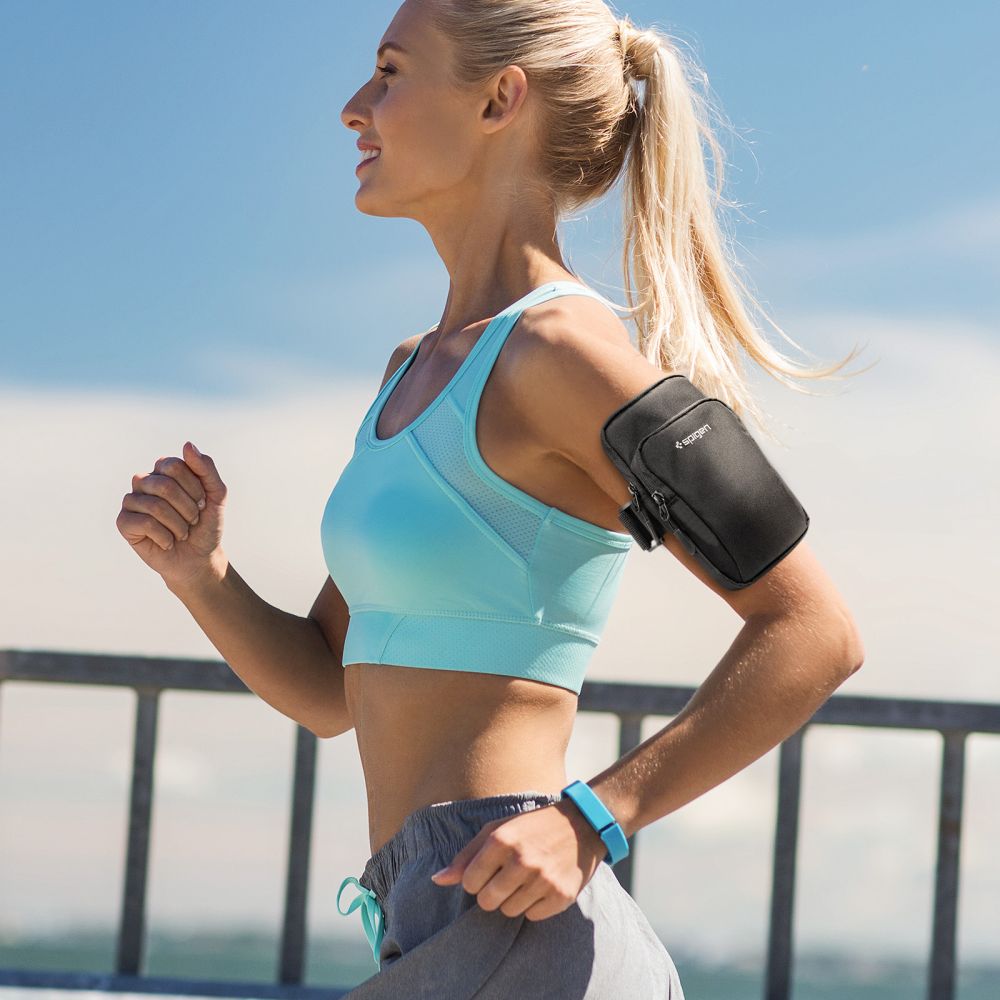 Armbinde für das Telefon, Spigen A702 Dynamic Shield Armband, Schwarz