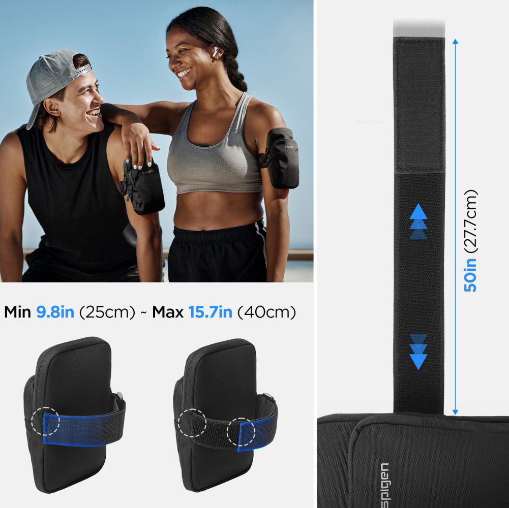 Armbinde für das Telefon, Spigen A702 Dynamic Shield Armband, Schwarz