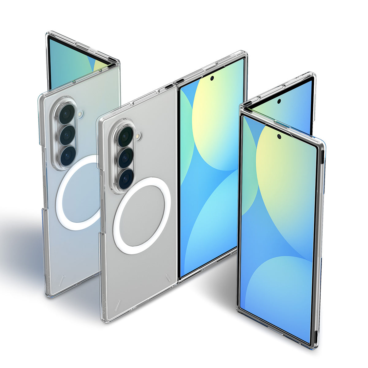 Handyhülle für Galaxy Z Fold8 Ultra, Spigen Air Skin Mag mit MagSafe, Transparent und Weiß
