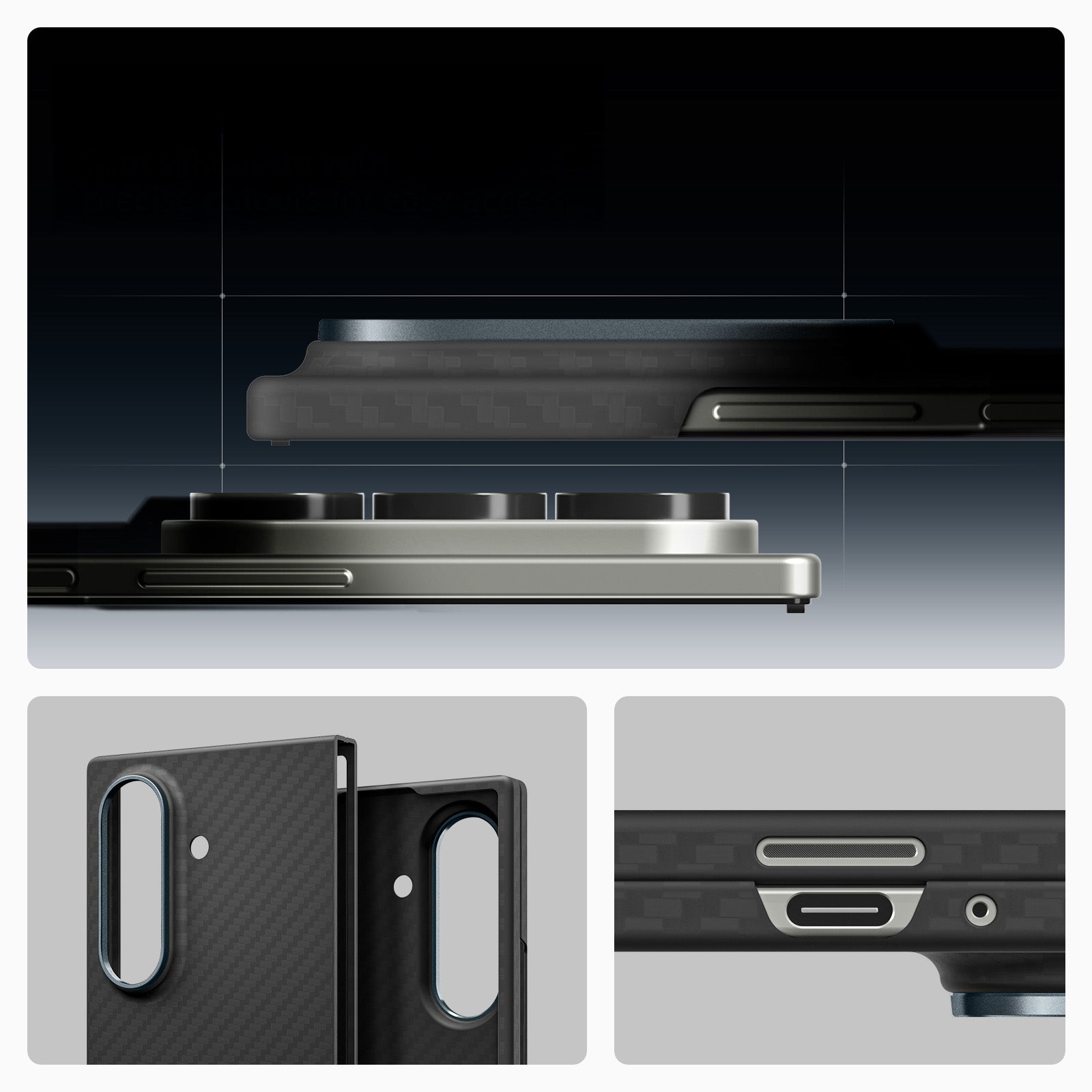 Handyhülle für Galaxy Z Fold7, Spigen Air Skin, Schwarz