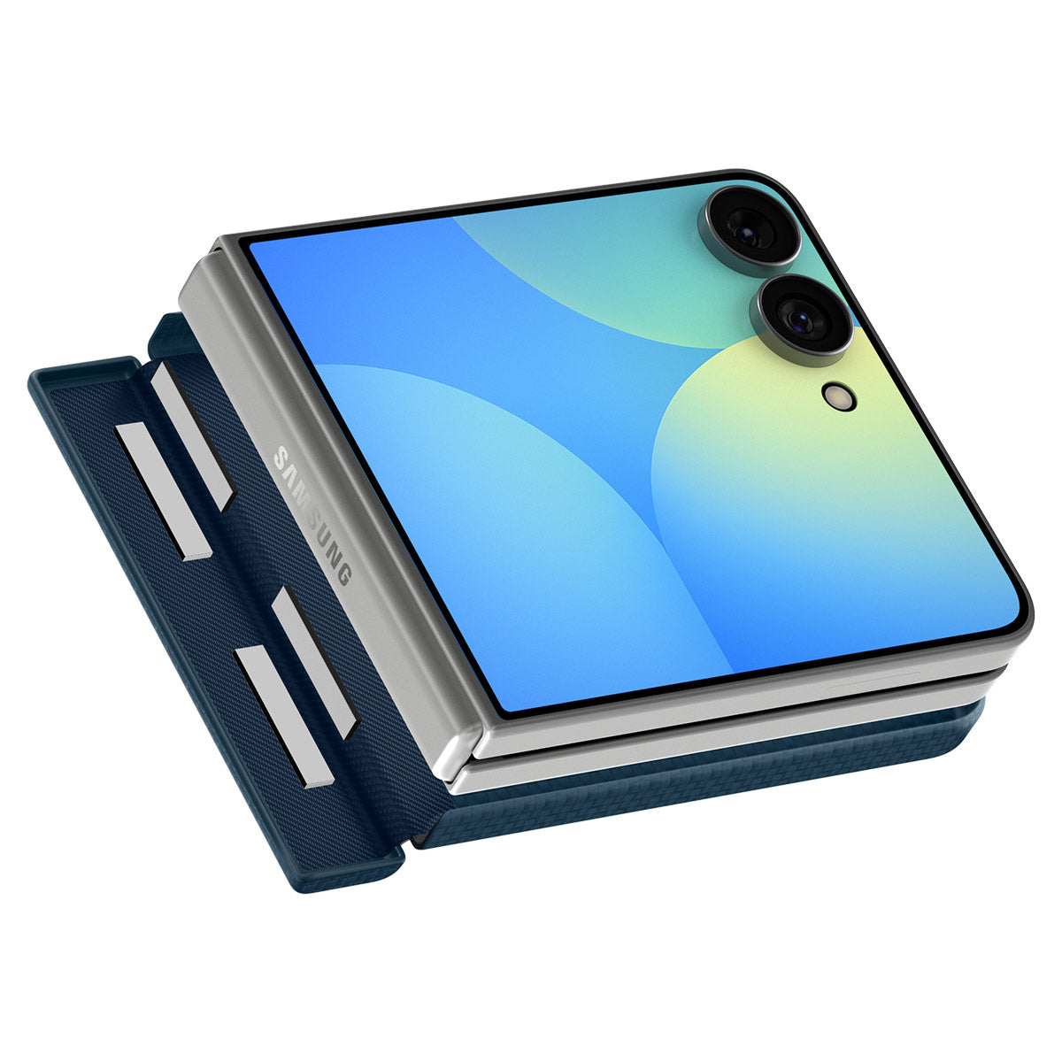 Handyhülle für Galaxy Z Flip8, Spigen Air Skin Aramid Mag mit MagSafe, Blau