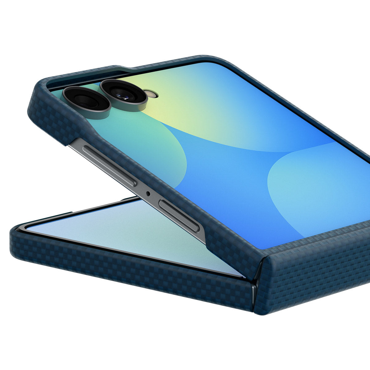 Handyhülle für Galaxy Z Flip8, Spigen Air Skin Aramid Mag mit MagSafe, Blau