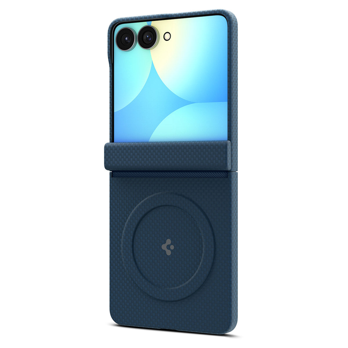 Handyhülle für Galaxy Z Flip8, Spigen Air Skin Aramid Mag mit MagSafe, Blau