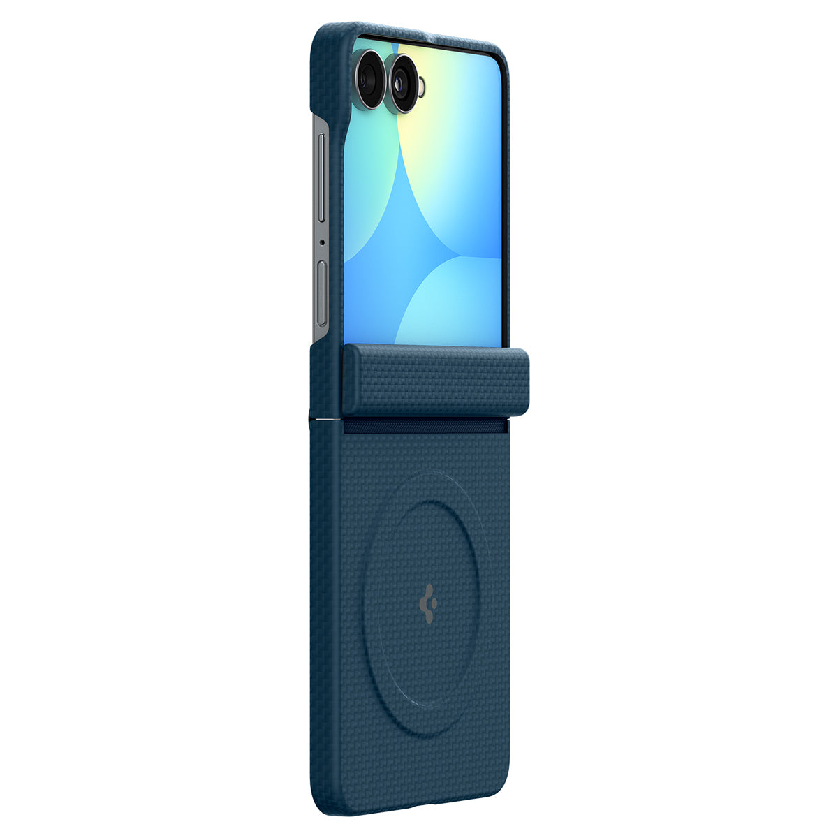 Handyhülle für Galaxy Z Flip8, Spigen Air Skin Aramid Mag mit MagSafe, Blau