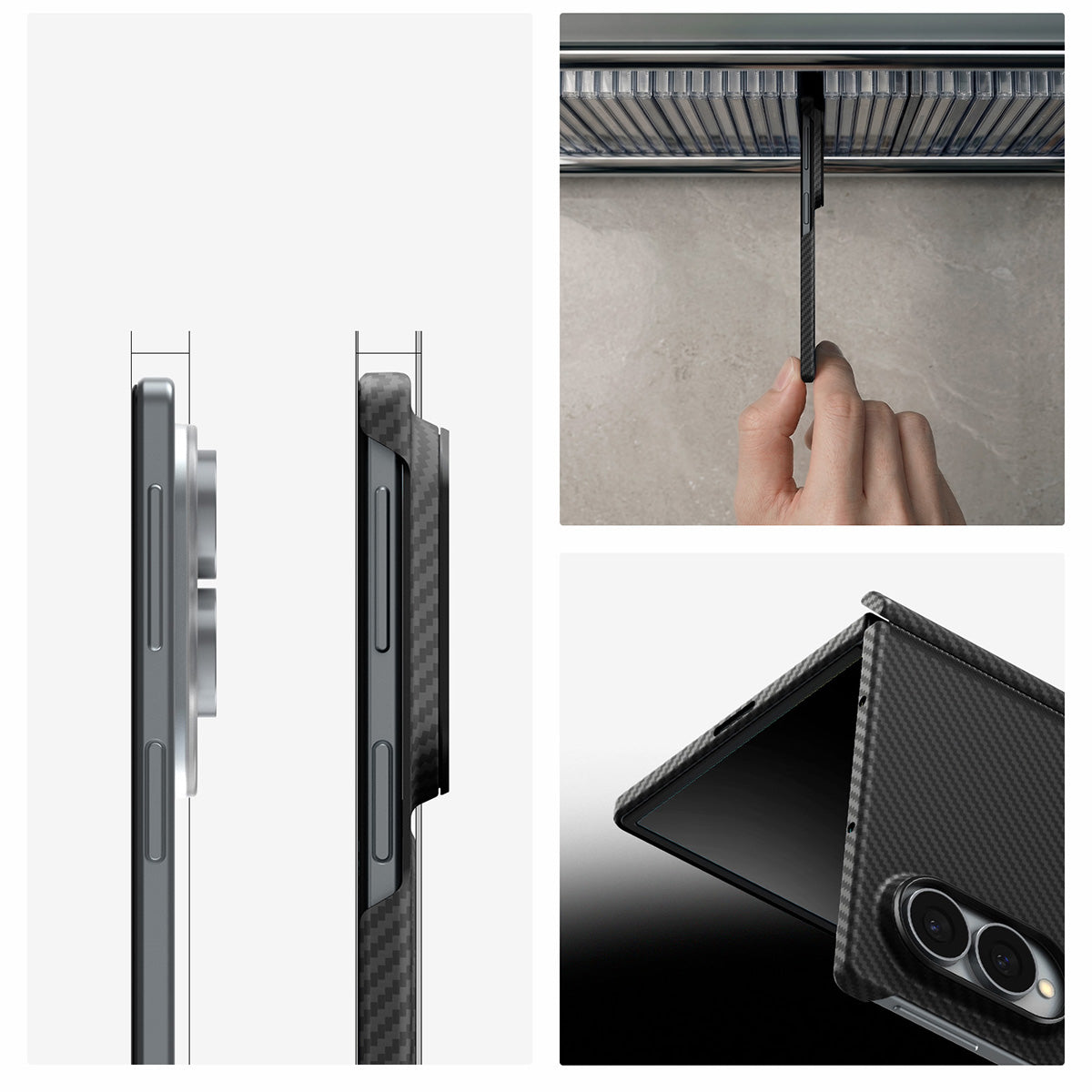 Handyhülle für Galaxy Z Fold8, Spigen Air Skin Aramid Mag mit MagSafe, Schwarz