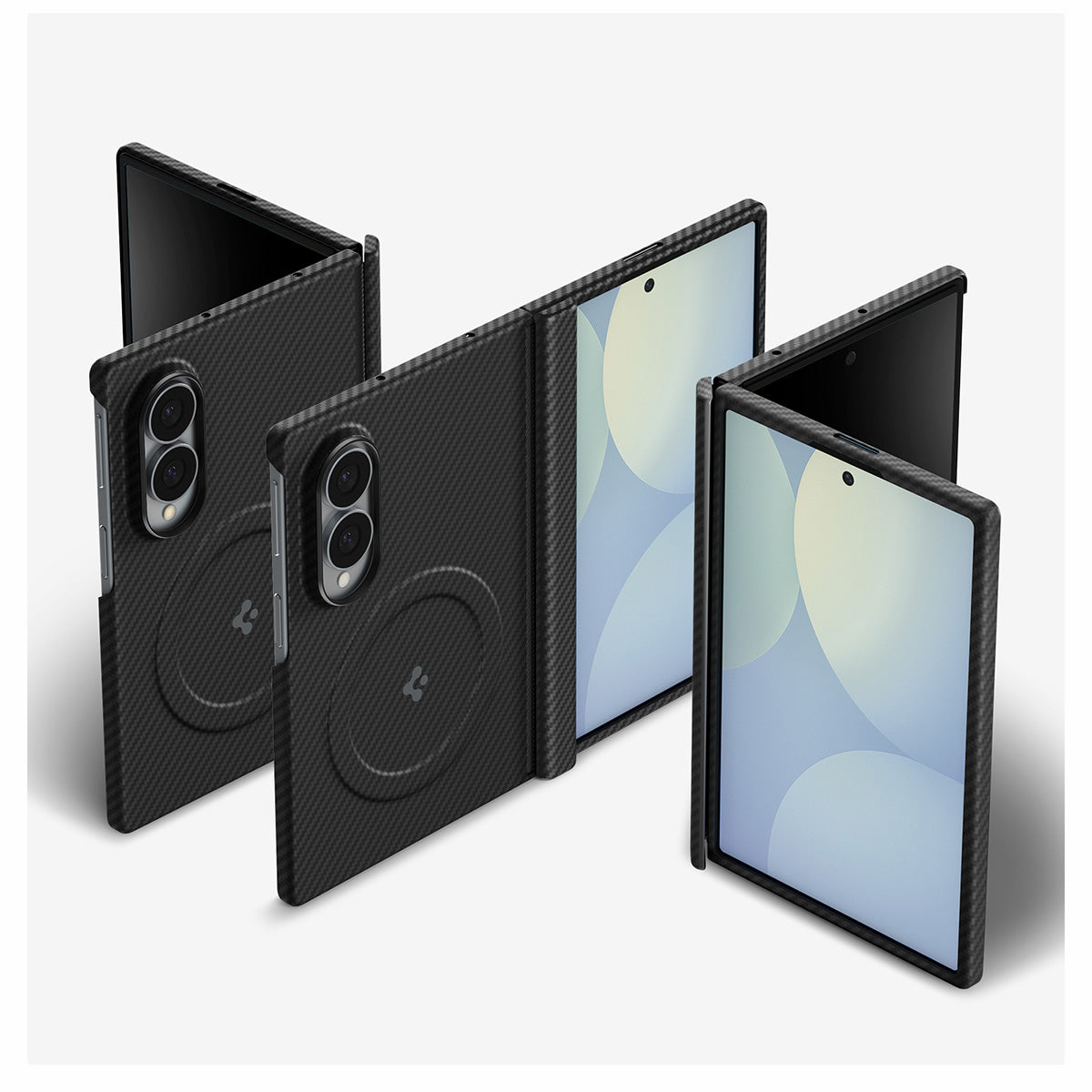 Handyhülle für Galaxy Z Fold8, Spigen Air Skin Aramid Mag mit MagSafe, Schwarz