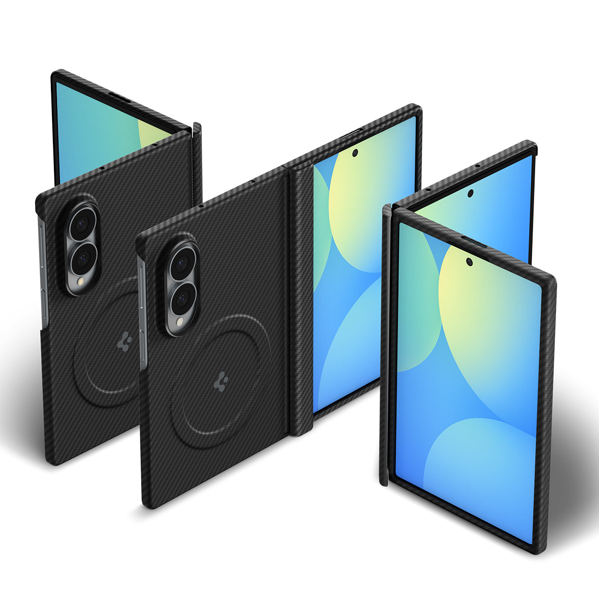 Handyhülle für Galaxy Z Fold8, Spigen Air Skin Aramid Mag mit MagSafe, Schwarz