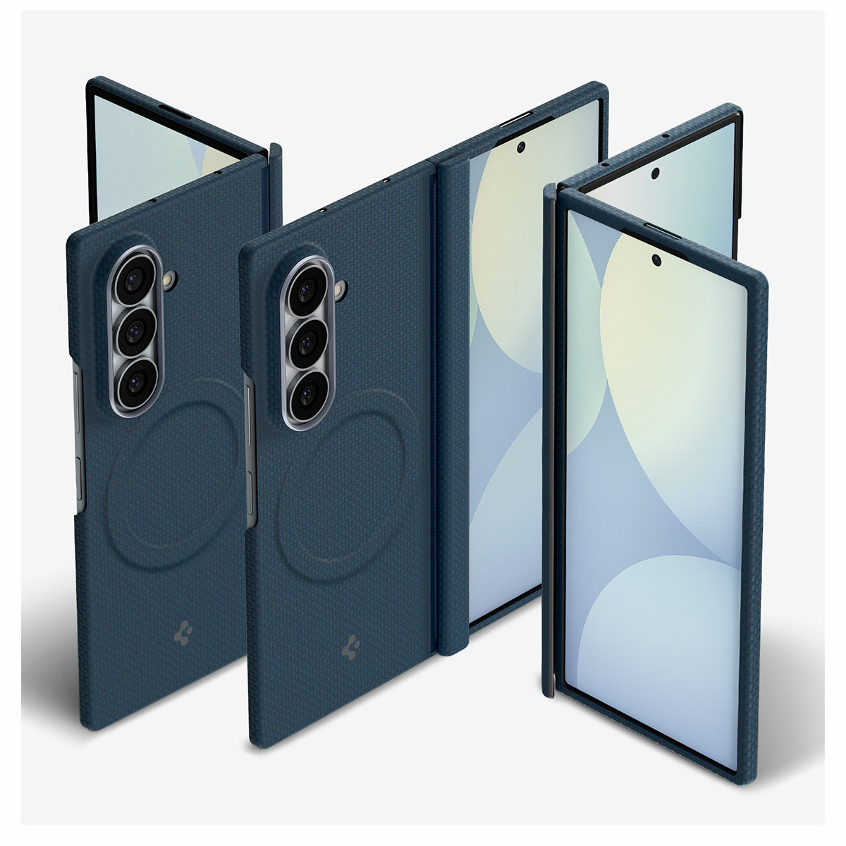 Handyhülle für Galaxy Z Fold8 Ultra, Spigen Air Skin Aramid Mag mit MagSafe, Blau
