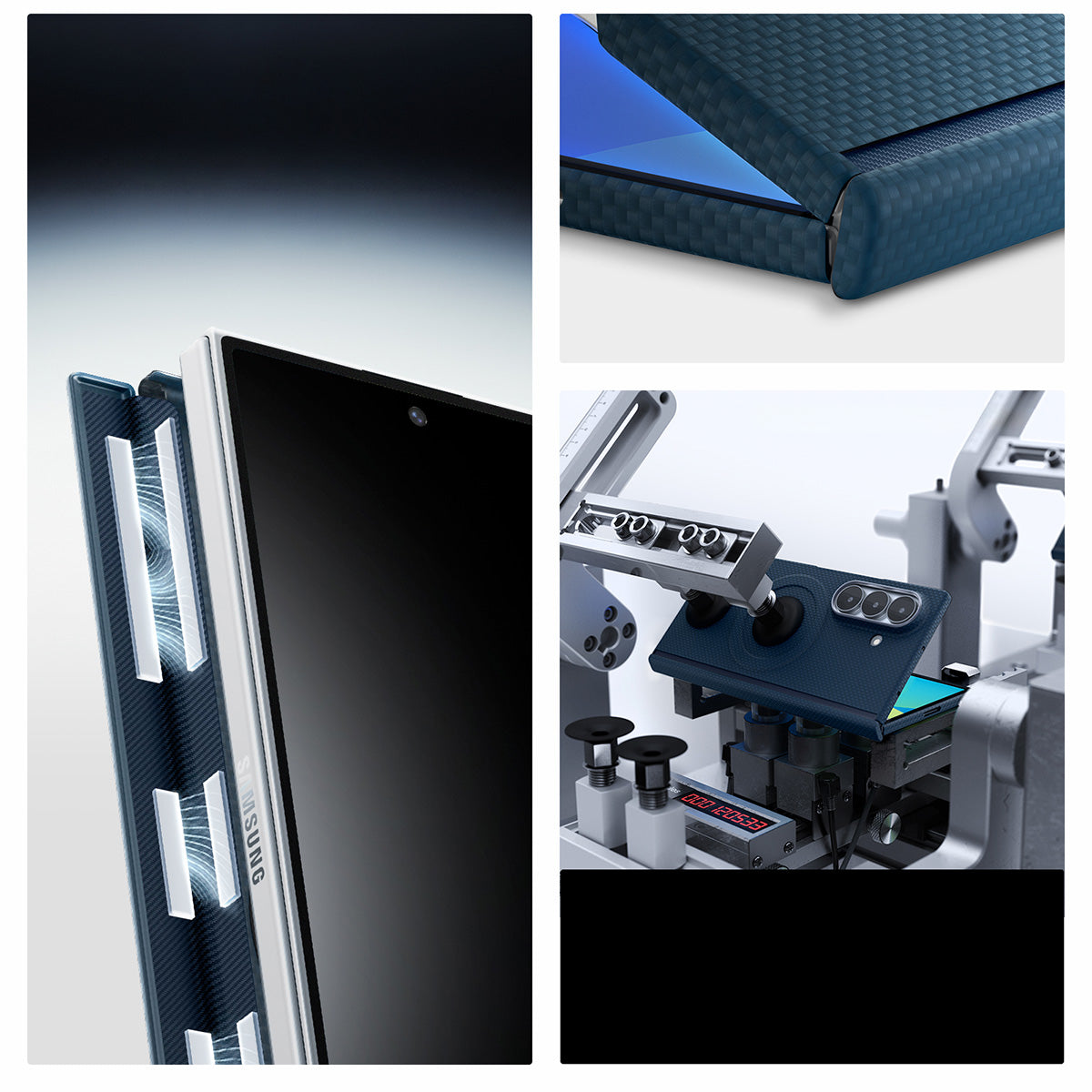 Handyhülle für Galaxy Z Fold8 Ultra, Spigen Air Skin Aramid Mag mit MagSafe, Blau