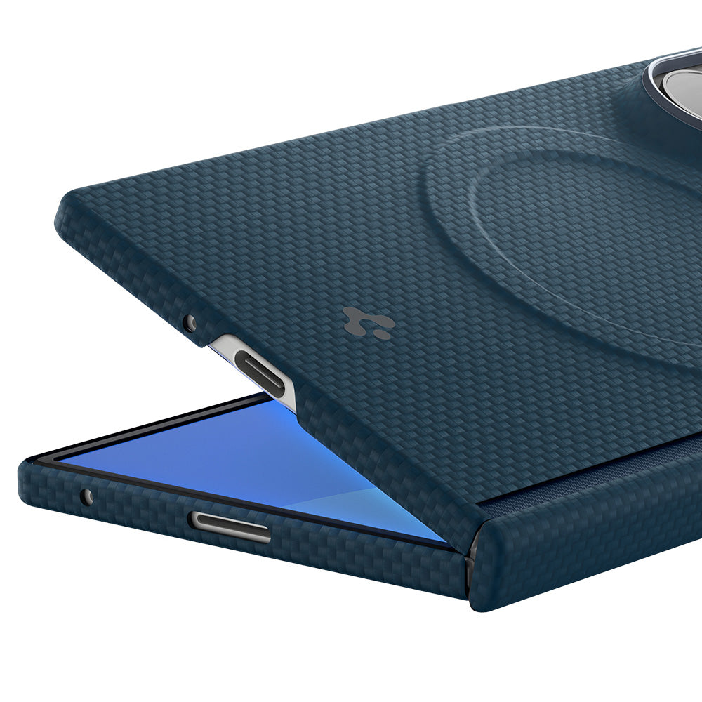 Handyhülle für Galaxy Z Fold8 Ultra, Spigen Air Skin Aramid Mag mit MagSafe, Blau