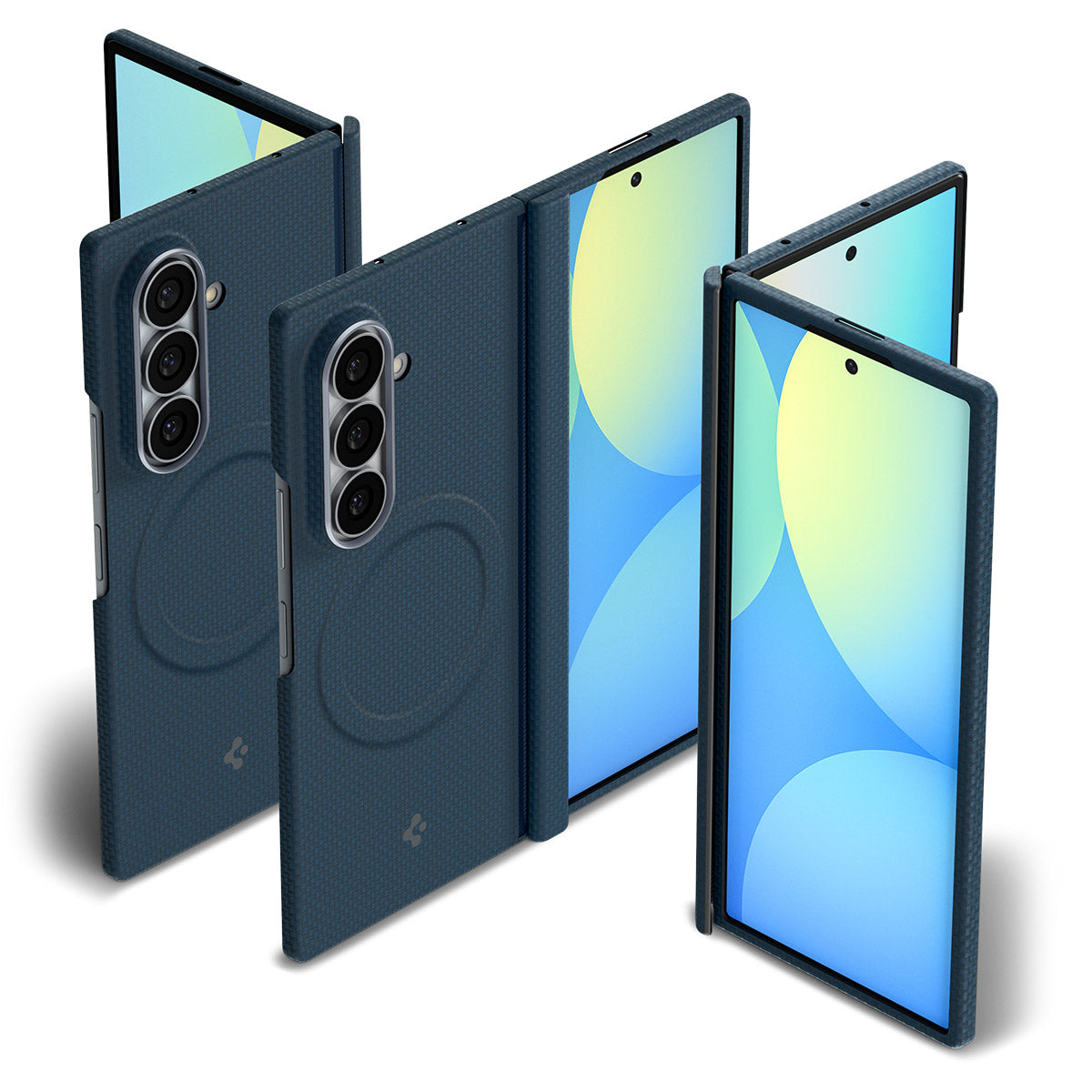 Handyhülle für Galaxy Z Fold8 Ultra, Spigen Air Skin Aramid Mag mit MagSafe, Blau