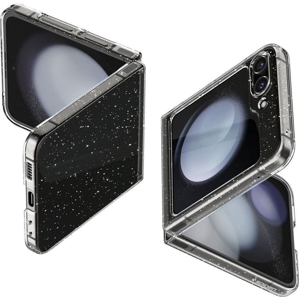 Schutzhülle Spigen Air Skin für Galaxy Z Flip5, Transparent Glitzer