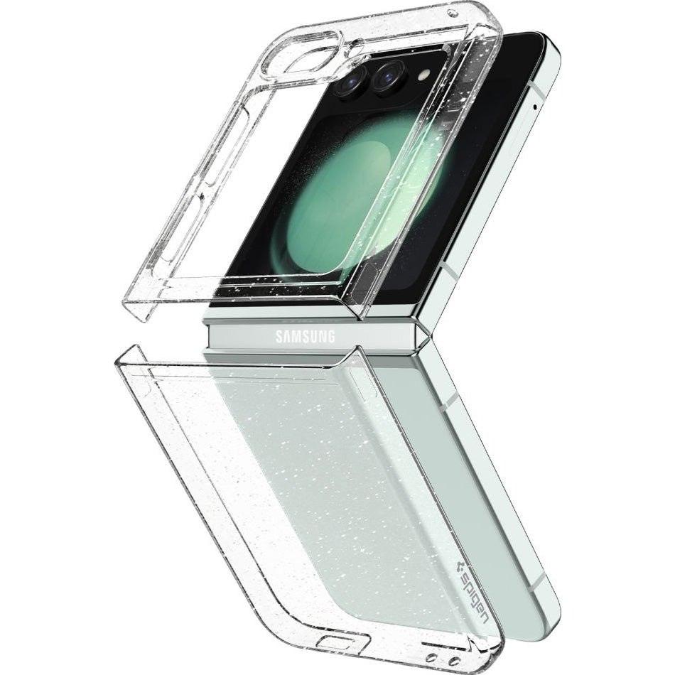 Schutzhülle Spigen Air Skin für Galaxy Z Flip5, Transparent Glitzer