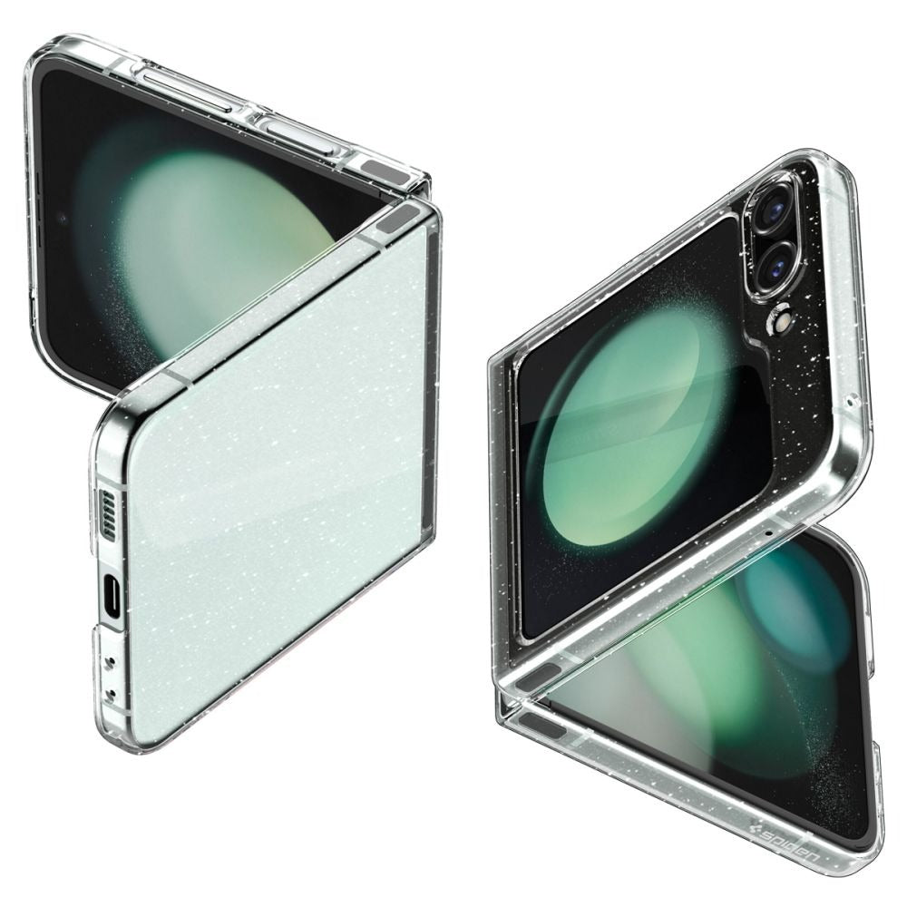 Schutzhülle Spigen Air Skin für Galaxy Z Flip5, Transparent Glitzer