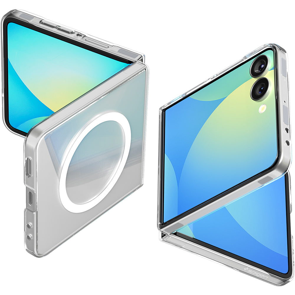 Handyhülle für Galaxy Z Flip7, Spigen Air Skin Mag für MagSafe, Transparent-Weiß