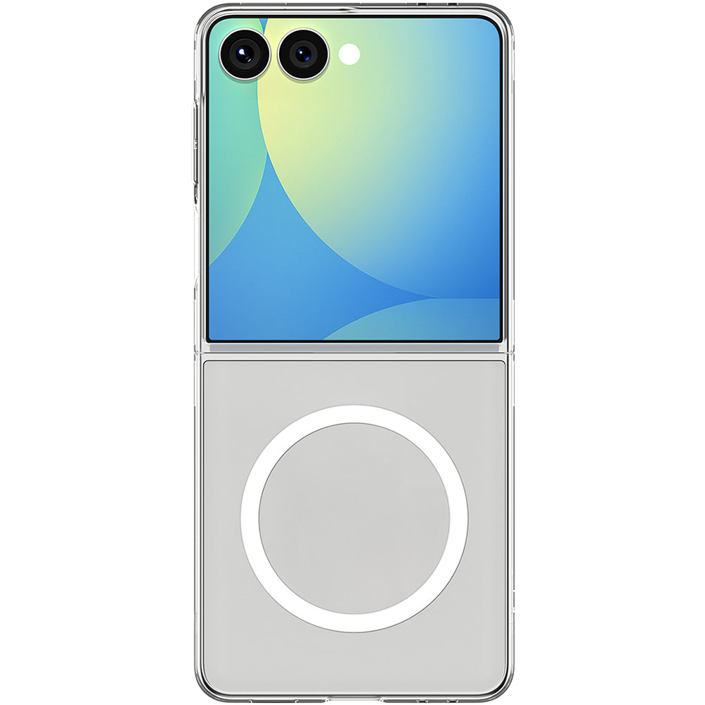 Handyhülle für Galaxy Z Flip7, Spigen Air Skin Mag für MagSafe, Transparent-Weiß