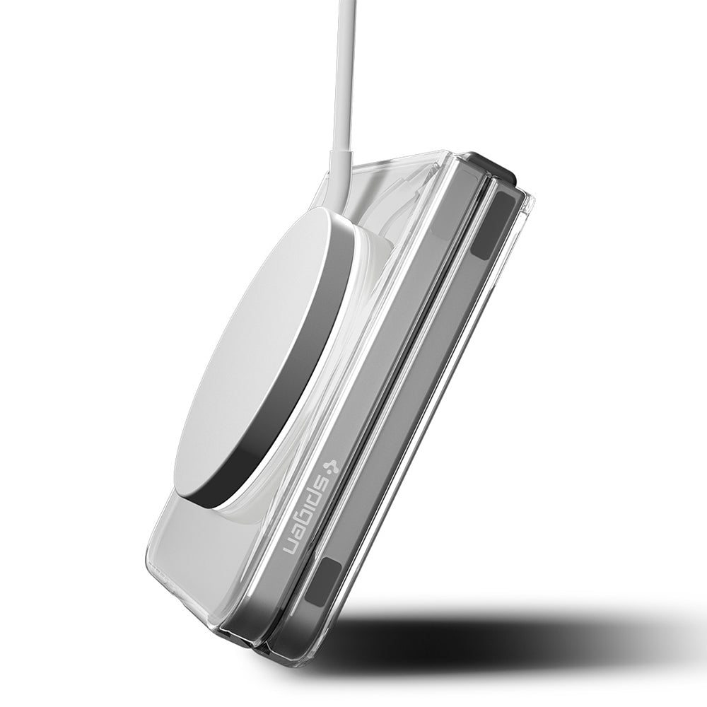 Handyhülle für Galaxy Z Flip7, Spigen Air Skin Mag für MagSafe, Transparent-Weiß