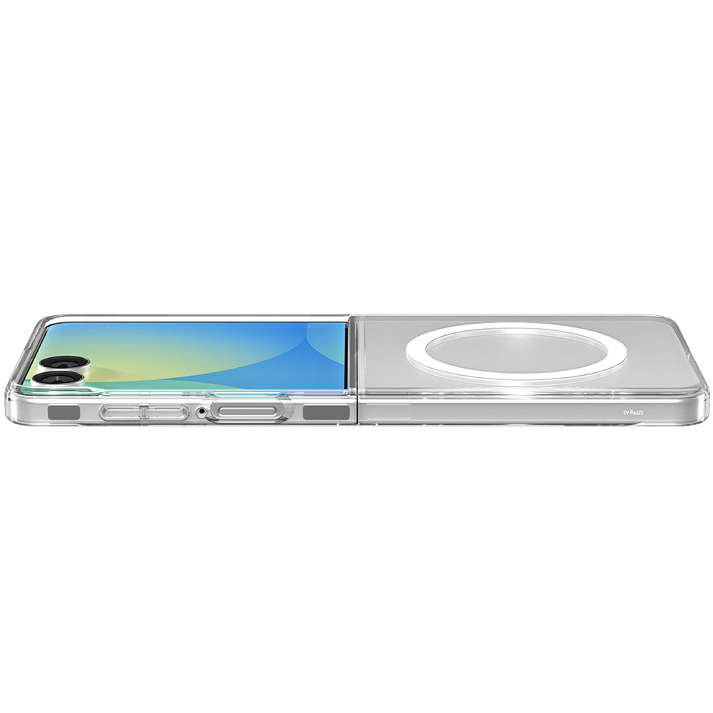 Handyhülle für Galaxy Z Flip7, Spigen Air Skin Mag für MagSafe, Transparent-Weiß