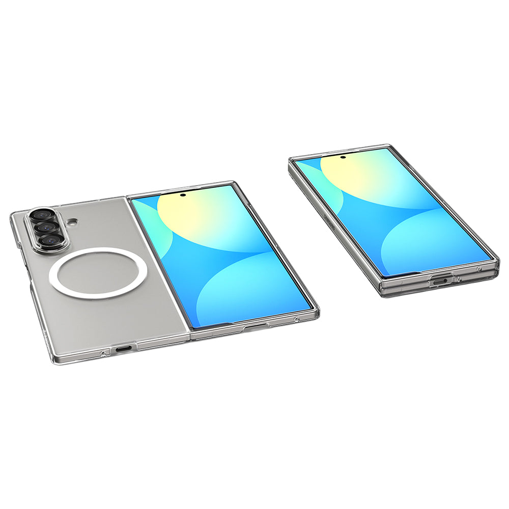 Handyhülle für Galaxy Z Fold7, Spigen Air Skin Mag für MagSafe, Transparent-Weiß