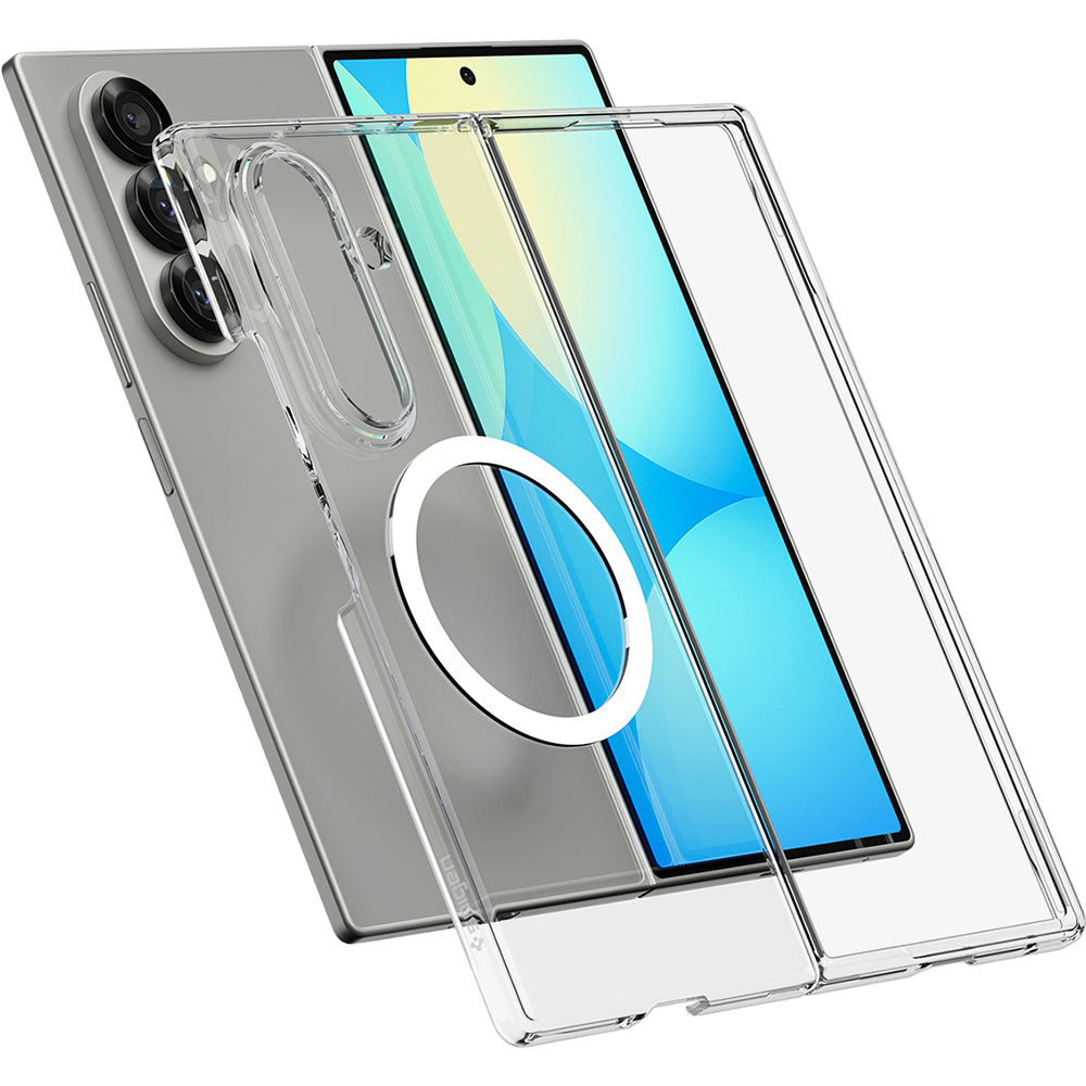 Handyhülle für Galaxy Z Fold7, Spigen Air Skin Mag für MagSafe, Transparent-Weiß